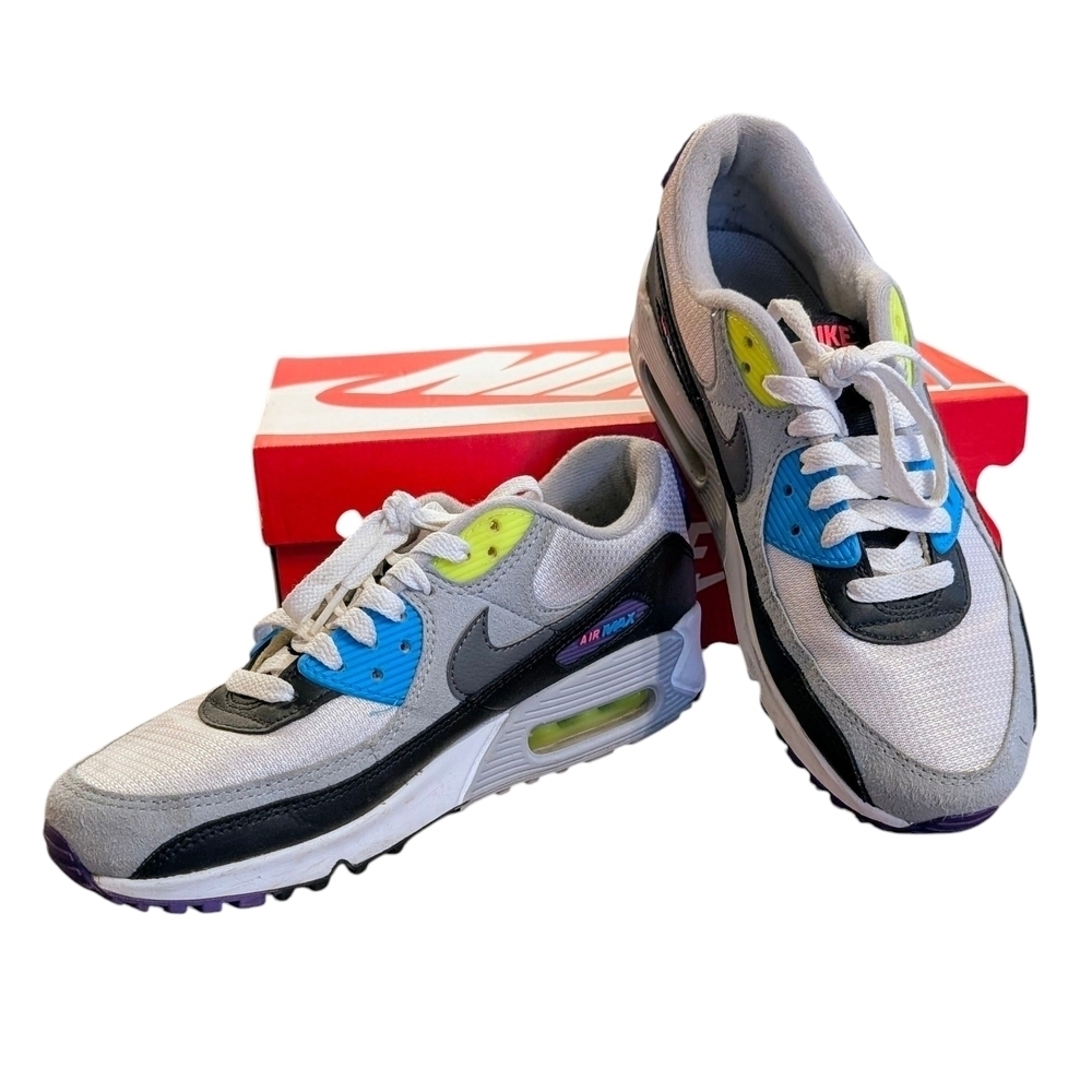 Nike Air Max 90 What The Men's 8.5 Multi-Color Patchwork Sneaker Authentic